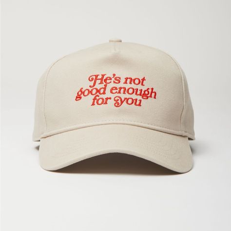 New With Tag. Paneled Baseball Hat With Slogan Text At The Front. Adjustable Size With A Snapback Closure And Fitted With A Curved Brim. Content + Care- 100% Cotton- Spot Clean- Imported Red Hat Outfit, Hiking Attire, Christian Hats, Dope Hats, Urban Outfitters Accessories, Vintage Trucker Hats, Trendy Hat, Embroidered Hats, Leather Cap