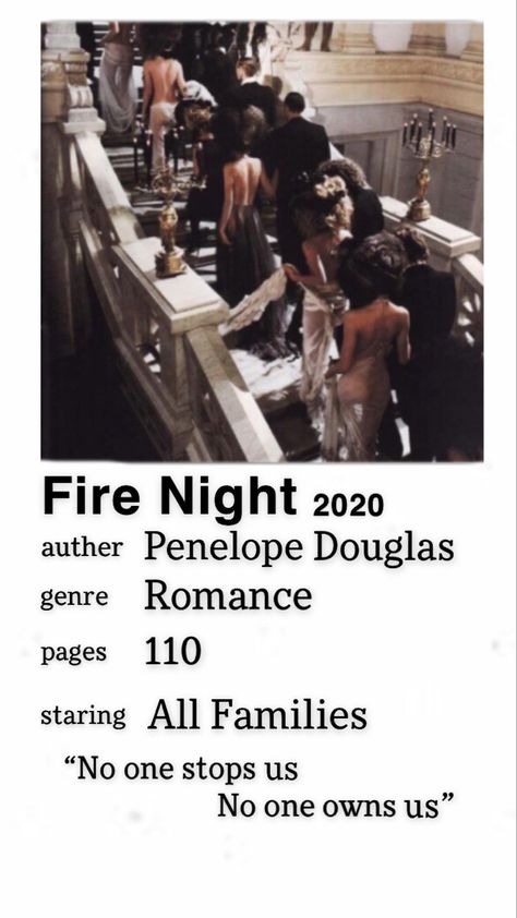 Fire Night Penelope Douglas, Fire Night, Devil's Night Penelope Douglas, Devils Night, Penelope Douglas, Romantic Book Quotes, Dark Books, Dont Touch My Phone Wallpaper, Night Book