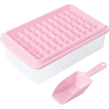 Ice Cube Tray with Lid and Bin for Freezer, Easy Release 55 Nugget Ice Tray with Cover, Storage Container, Scoop. Perfect Small Ice Cube Maker Tray & Mold. Flexable Durable Plastic, BPA Free Ice Cube Tray Recipes, Pink Kitchen Appliances, Diy Popsicles, Mini Ice Cube Tray, Round Ice Cubes, Dream Products, Nugget Ice, Ice Bin, Amazon Items