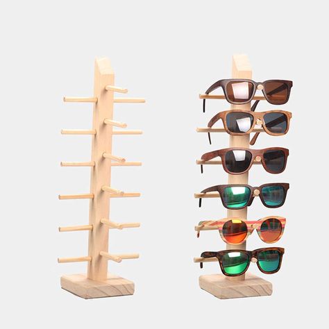 PRICES MAY VARY. ✔ Material: Beech Wood（More durable and stronger） ✔ Great for displaying sunglasses, reading glasses, or everyday glasses at home or in a retail setting. ✔ MULTIFUNCTIONAL ORGANIZER CASE: the sunglasses rack is a perfect storage stand for sunglasses, reading glasses, necklace, bracelet, watches, hair accessories, etc. ✔ Elegant Appearance: The sunglasses stand comes with elegant black and simple style, can highlight your stuff. Suitable for exhibition display, shop display, home Sunglass Display, Diy Sunglasses, Mens Accessories Bracelet, Geometric Box, Sunglasses Organizer, Sunglasses Display, Sunglasses Storage, Wooden Rack, Wood Sunglasses