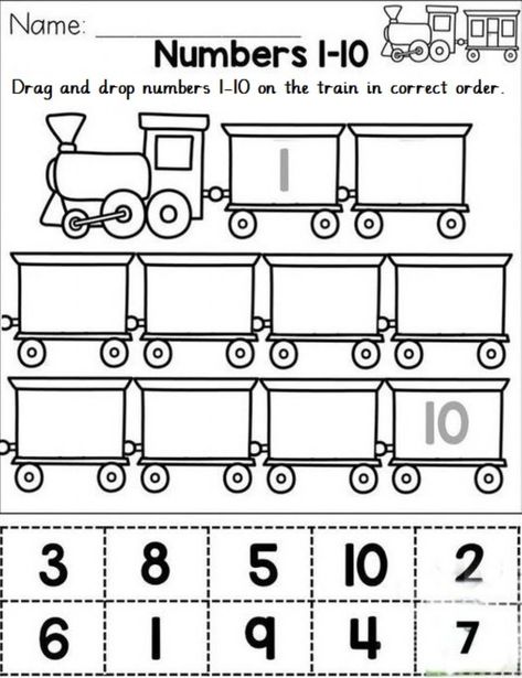 Sequence number in correct numbers 1-10 - Interactive worksheet Number Order Worksheets, Number Worksheets Kindergarten, Preschool Number Worksheets, Free Preschool Worksheets, Numbers Kindergarten, Number Sequence, Worksheets For Kindergarten, Math Counting, Numbers Preschool