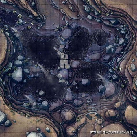 Tar Pits Battle Map - Lançamento | Mapas da tarde no Patreon Dnd Idea, Tar Pit, Grid Rpg, Map Rpg, Dnd Things, Cartographers Guild, Battle Map, Fantasy Town, Scale Map