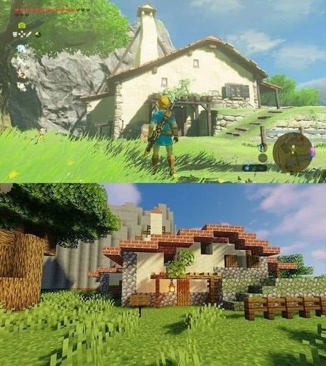 House In Minecraft, Minecraft Seed, Legend Of Zelda Memes, Minecraft Cottage, Minecraft Medieval, Minecraft Room, Minecraft Plans, Minecraft Tips, Minecraft Games