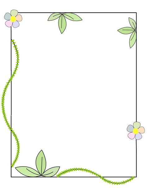 Floral border Outline for school project Border art Floral template Border Outline Design, Borders And Frames Flowers, Boarders Designs, Project Border, Boarders Designs For Projects, Floral Template, Border Art, Flower Background Design, Colorful Borders Design