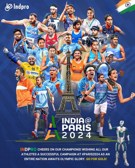 🏅 Indpro Cheers on Our Champions! 🏅 As the excitement builds for #Paris2024, Indpro wishes all our athletes a successful campaign ahead. An entire nation awaits in anticipation of Olympic glory. Go for gold and make us proud! 🌟 #Indpro #Olympics #Paris2024 #TeamIndia #GoForGold #ProudMoment #parisolympics #parisolympics2024 #indiaatolympics #allthebest Olympics 2024 Poster, Olympic Winners, Suniel Shetty, India Poster, Olympics 2024, 2024 Olympics, Campaign Posters, Going For Gold, Proud Mom