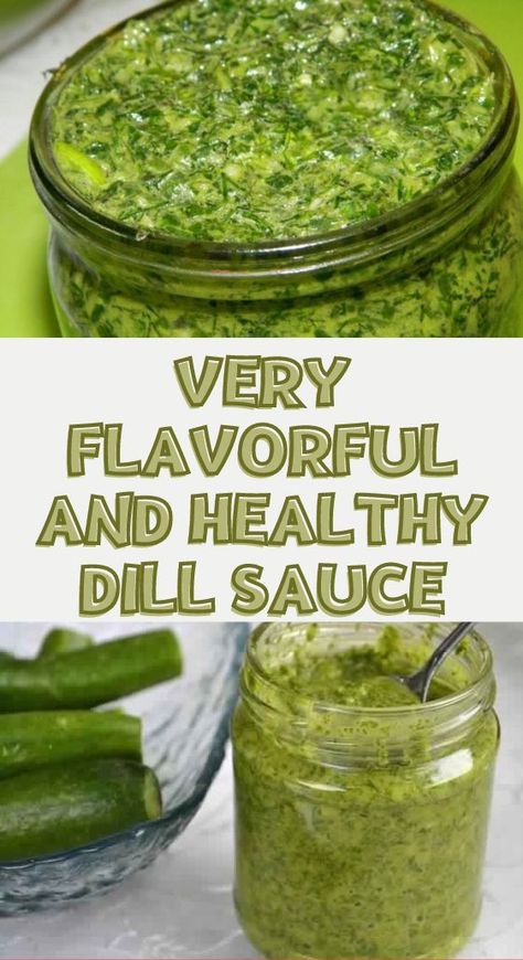 Very flavorful and healthy dill sauce Homemade Dill Sauce, Fresh Herb Sauces, How To Use Up Fresh Dill, Dishes With Dill, Fresh Dill Recipes Dinners, Preserving Dill Herb, Recipes Using Dill Herb, What To Do With Dill Fresh Herbs, Uses For Dill Herb