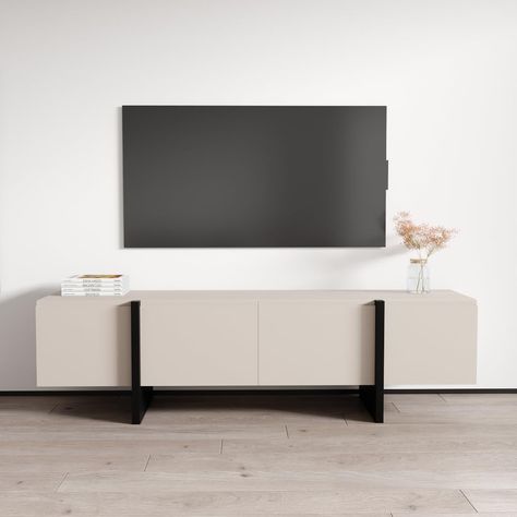 PRICES MAY VARY. Fits up to 80 inch TVs Matte fronts with matte body Manufactured in and imported from the European Union Dimensions: 19.7 inches height x 70.9 inches width x 17.7 inches depth Kinzie 180 TV Stand - Modern TV Stand / TV Console / TV Cabinet / Central Entertainment Center Fits up to 80 inch TVs Matte fronts with matte body Manufactured in and imported from the European Union Modern and unique contemporary design Perfect for those in need of living room storage space Flat packed an Modern Media Cabinets, Tv Console Modern, Stand Tv, Floating Tv Stand, Console Tv, Tv Stand With Storage, Tv Stand Console, Living Room Tv Stand, Storage Credenza