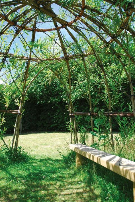 Hammock Inside, Willow Dome, Willow Fence, Willow Garden, Living Willow, Gardening Photography, Vertical Gardens, Pallets Garden, Playground Equipment