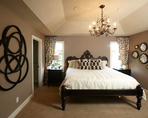 Bedroom Benjamin Moore Paint Design, Pictures, Remodel, Decor and Ideas - page 80 Taupe Bedroom, Traditional Bedroom Design, Brown Furniture Bedroom, Cabot Trail, Bedroom Traditional, Painted Bedroom Furniture, Brown Bedroom, Bedroom Design Ideas, Traditional Bedroom