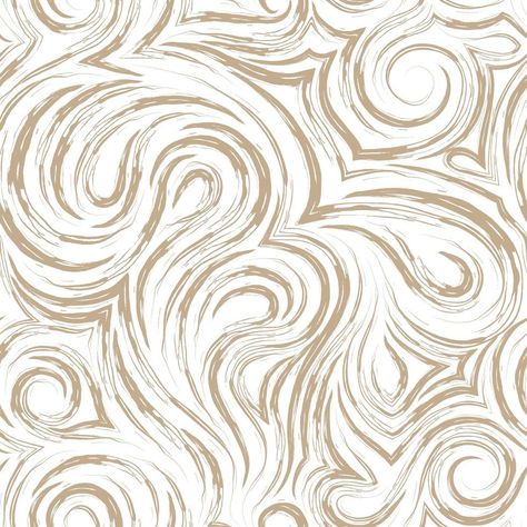 Abstract vector seamless pattern in pastel colors from torn lines in the form of spirals of loops and curls. Texture for decoration of fabrics or wrappers in beige color isolated on white background. Printed Fabric Texture Seamless, Abstract Seamless Patterns, Fabric Texture Seamless, Spiral Line, Line Texture, Border Embroidery Designs, Border Embroidery, Abstract Vector, Seamless Textures