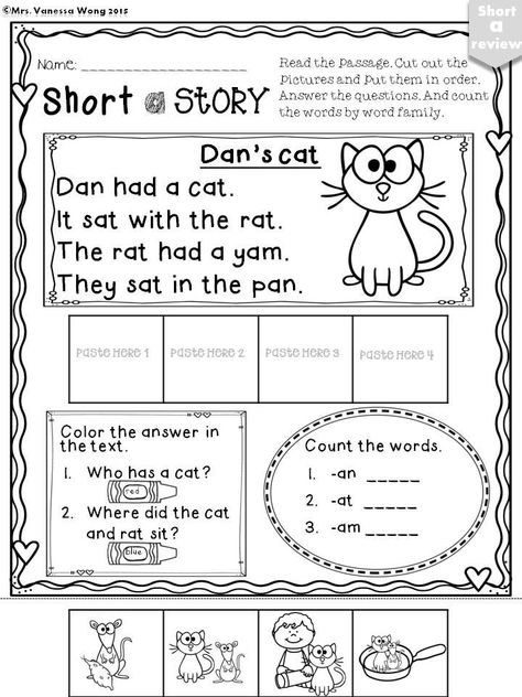 Short A Activities, Short Vowel Activities, Vowel Activities, Phonics Centers, Word Family Worksheets, Sentence Building, Worksheets For Kindergarten, Activity Center, Building Activities