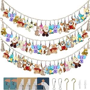 Stuffed Animal Displays, Chain Display, Stuffed Animal Holder, Stuffed Animal Hammock, Animal Hooks, Stitch Toy, Toy Organizer, Hanging Hats, Ceiling Hooks