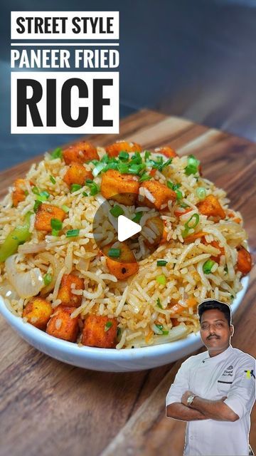 Paneer Fried Rice Recipe, Paneer Rice Recipes, Paneer Fried Rice, Veg Fried Rice Recipe, Veg Pulao Recipe, Veg Pulao, Pav Recipe, 2024 Street Style, Frock Pattern