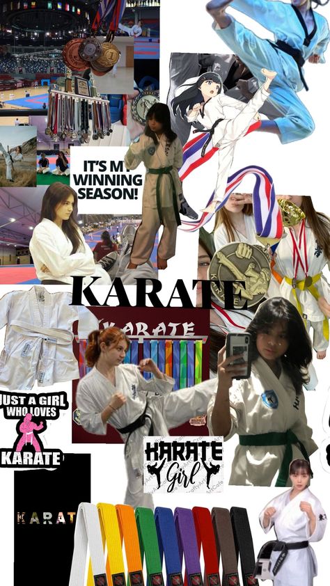 Karate girl Karate Astethic, Wallpaper Karate, Karate Drawing, Karate Wallpaper, Karate Motivation, Taekwondo Korea, Karate Aesthetic, Taekwondo Quotes, Karate Quotes