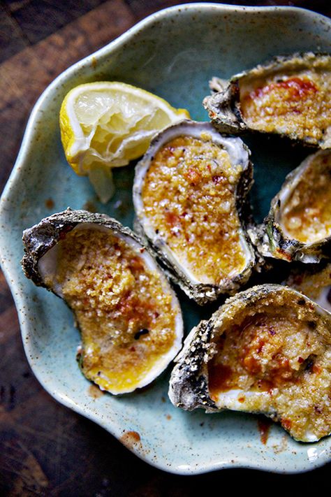 charbroiled oysters 2 Charbroiled Oysters, Broiled Oysters, Scalloped Oysters, Avery Island, Chipotle Powder, Grilled Oysters, Oyster Recipes, I Am So Lucky, Stick Butter