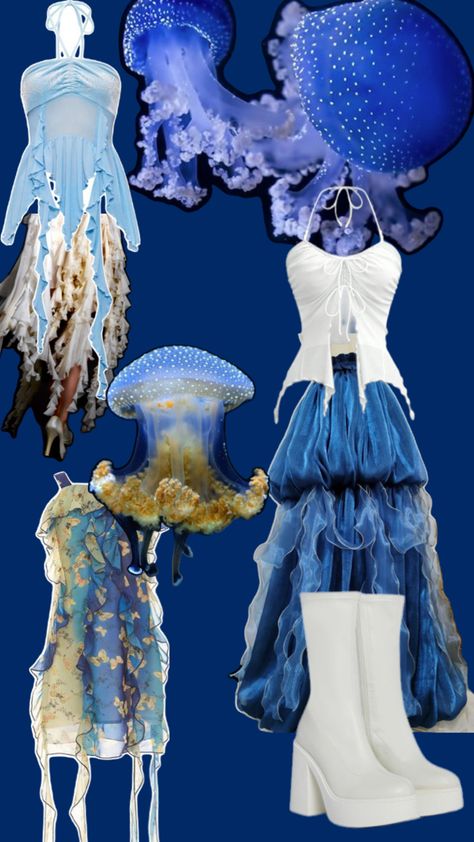 Jellyfish Halloween Costume, Jellyfish Costume, Ocean Dress, Party Fits, Fairytale Dress, Diy Sewing Clothes, Mermaid Fashion, Ocean Inspiration, Looks Style