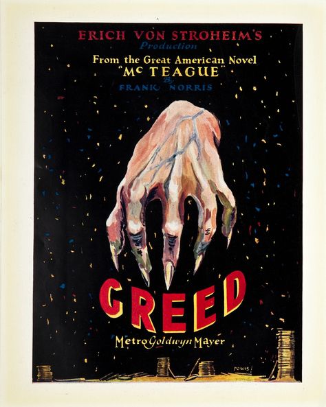 1924 - GREED - Erich Von Stroheim Erich Von Stroheim, Lost Film, Old Movie, Silent Movie, Silent Film, Tv Episodes, Film Posters, Old Movies, Movie Trailers