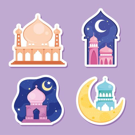 Diy Eid Cards, Luminary Diy, Eid Mubarak Stickers, Ramadan Cards, Family Coloring Pages, Ramadan Kareem Vector, Eid Stickers, Ramadan Activities, Ramadan Background