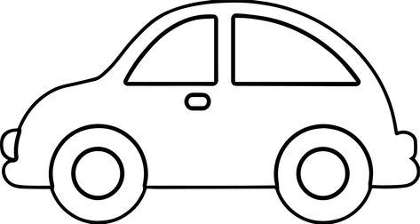 Black and White Cartoon Car | Car Outline | Free download best Car Outline on ClipArtMag.com Cars Template Free Printable, Car Template Free Printable, Car Cartoon Drawing, Coloring Outlines, Coloring Car, Simple Car Drawing, Car Black And White, Auto Clipart, Black And White Car