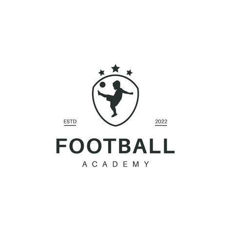 Football soccer academy sport logo design Football Academy Logo Design, Football Logos Design Ideas, Sports Academy Logo, Football Vector, Football Logo Design, Soccer Academy, Academy Logo, Sport Logo Design, Sport Logo