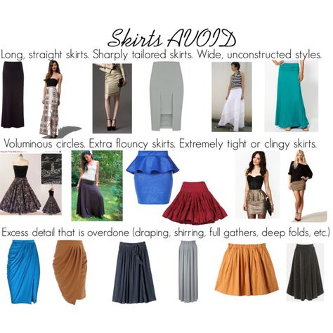 "SC Skirts Avoid" by oscillate on Polyvore Kibbe Soft Classic, Classic Romantic Style, Classic Kibbe, Soft Classic Kibbe, Color Seasons, Style Analysis, Romantic Classic, Skirt Inspiration, Tailored Skirt