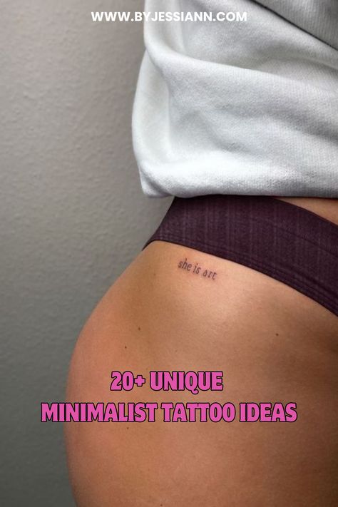 20+ Unique Minimalist Tattoo Ideas - Dainty Minimalist Tattoo Inspo! Best Simple Tattoo For Women, Minimalist Man Tattoo, Dainty Tattoo Aesthetic, Minimalist Finger Tattoos For Women, Dainty Womens Tattoos, Tiny Ankle Tattoos For Women, Minimal Tattoo Ideas Women, Unique Minimalist Tattoo Ideas, Upper Buttock Tattoo