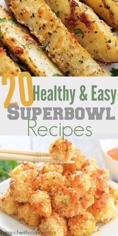 20 Healthy and Easy Superbowl Recipe Ideas, Perfect Finger Food For Game Day, Save Now! Super Bowl Food Easy, Easy Super Bowl, Super Bowl Food Healthy, Super Bowl Snacks, Super Bowl Recipes, Healthy Superbowl, Healthy Superbowl Snacks, Bowl Party Food, Superbowl Appetizers