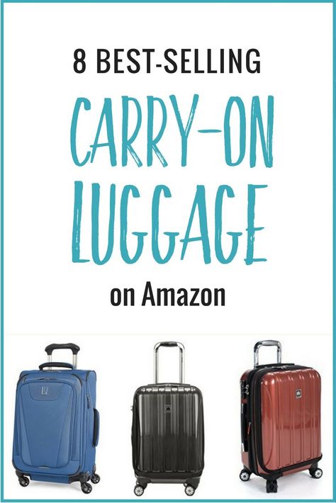 Looking for carry-on luggage? I've done the research for you. Here are 8 of the best selling and most popular carry-on suitcases on Amazon! Suitcases For Travel, Carryon Suitcase, Carryon Luggage, Best Suitcases, Best Carry On Luggage, Carry On Suitcase, Packing List For Travel, Packing Tips For Travel, Amazon Best Sellers