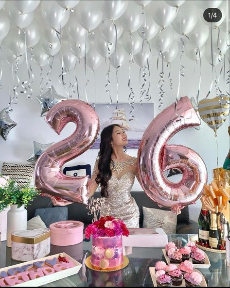 Pink birthday idea Birthday Cake 26th Birthday Girl, 29 Birthday Ideas For Women Theme, Birthday Cake 26th Birthday, 26th Birthday Cake For Women, 26th Birthday Ideas For Women, 26 Birthday Ideas, Cake Ideas For Women Birthday, 26th Birthday Ideas, 26th Birthday Decorations