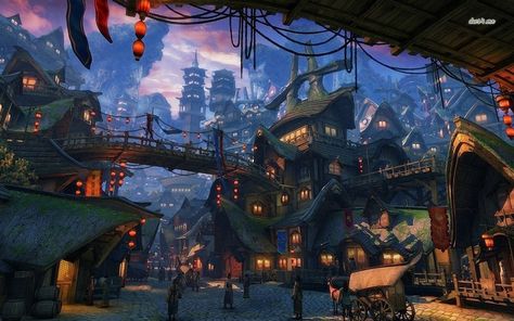 fantasy towns | By rayvon on 2013.08.21 Report Zootopia Concept Art, Enviroment Art, Fantasy Village, Zootopia Art, China City, Fantasy Town, Houses Design, Fantasy Worlds, Fantasy City