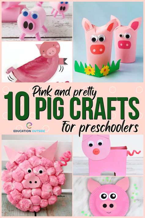 Are you ready to have some oink-tastic fun with your little ones? Look no further because we have rounded up the cutest pink pig crafts for preschoolers! From paper plate piggy banks to cotton ball pig noses, these crafts are sure to bring a smile to your little one’s face. Flying Pigs Art, Activity Calendar, Farm Animal Crafts, Crafts For Preschoolers, Pig Crafts, March Activities, Construction Paper Crafts, Pink Crafts, Pig Art