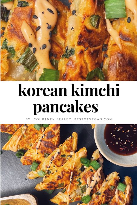 Discover the flavors of Vegan Korean Kimchi Pancakes 😋🥞! This dish will make you fall in love with Korean cuisine, all while staying vegan. 🌱 Don't miss out - get the full recipe now! 👉 Kimchi Pancake Recipe, Korean Vegetarian Recipes, Korean Vegetarian, Kimchi Pancakes, Kimchi Pancake, Vegan Kimchi, Korean Kimchi, Vegan Asian Recipes, Plant Milk