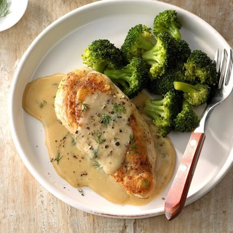 Chicken Potato And Broccoli, Potato And Broccoli, Escondido California, Chicken Potato, Broccoli Recipe, Dill Sauce, Chicken And Broccoli, Cheap Dinners, Low Sodium Chicken Broth