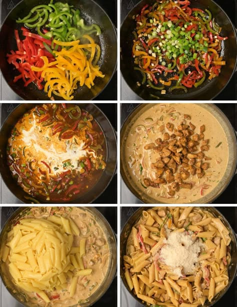 Step by step instructions for making rasta pasta Rasta Pasta With Chicken, Rasta Pasta Jamaican Recipe Easy, Rasta Pasta Jamaican Recipe Chicken, How To Make Rasta Pasta, Rasta Pasta With Cream Cheese, Jerk Rasta Pasta Recipe, Authentic Rasta Pasta Jamaican Recipe, Rasta Pasta Chicken, Rasta Pasta Creamy