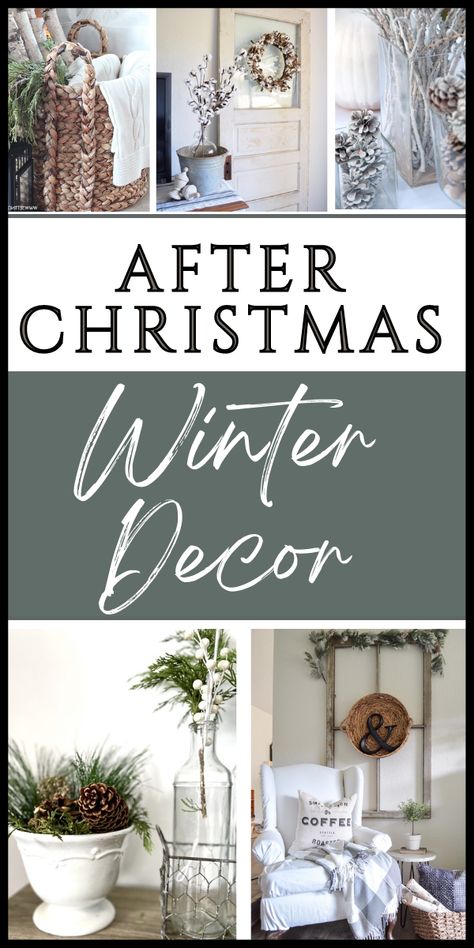 Decorating For Winter After Christmas, After Christmas Winter Decor, Decorating After Christmas, Decorate After Christmas, Simple Winter Decor, Winter Decor Ideas For The Home, Winter Living Room Decor, After Christmas Decor, Decor After Christmas