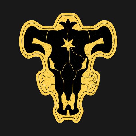 Black Bulls Logo, Knight Orders, Knight Squad, Clover Logo, Black Bulls, Bulls Logo, Bull Logo, Anime Tshirt, Easter Inspiration