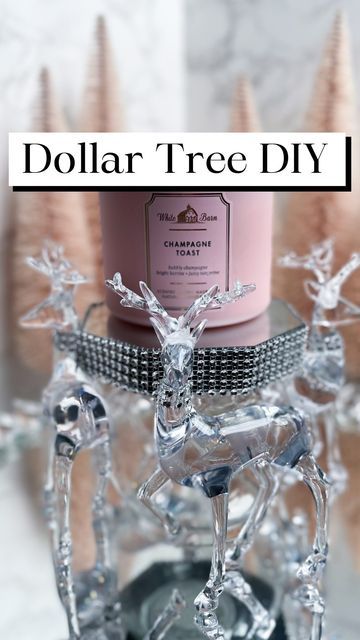 Micah ︳DIY • Decor • Dollar Tree • Amazon Finds on Instagram: "DIY Candle Holder ❄️ The people have spoken, so let’s start rolling out some Christmas DIYs. For those of you who requested Fall/Thanksgiving content, I’ll still have some of that too 💗 This DIY Candleholder was super popular last year. I recommend using hot glue and E6000 to adhere the reindeer to the glass for a strong hold. Everything is from the DT. If I can find these reindeer, I plan to remake this one, but change it up…stay Christmas Candle Holders Diy, Dollar Store Candle Holder, Dollar Tree Candle Holders, Reindeer Diy, Diy Candle Holder, Instagram Bathroom, Dollar Store Christmas Crafts, Dollar Tree Christmas Decor, Christmas Tree Decorating Themes