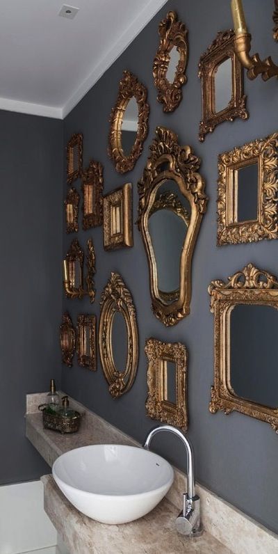 Large Framed Mirrors, Mirror Collage, Mirror Gallery, Vignette Styling, Mirror Gallery Wall, Aesthetic Interior Design, Mirror Wall Bedroom, Eclectic Interior Design, Condo Design