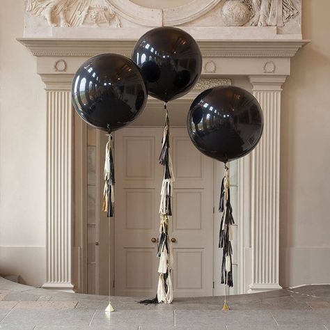 glitz and glam tassel tail balloon trio by bubblegum balloons | notonthehighstreet.com Rich Party, Affordable Wedding Decorations, Giant Balloon, Bubblegum Balloons, Balloon Tassel, Pastel Balloons, Round Balloons, Large Balloons, Giant Balloons