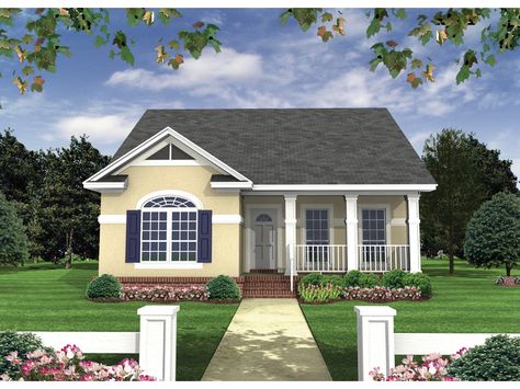 Compact And Stylish Home Energy Saving House, House In The Country, Bedroom Minimalist, Cottage Style House Plans, A Small House, Southern House Plans, House Plan Gallery, Floor Plan Layout, Casas Coloniales