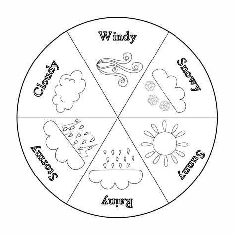 Kindergarten Weather Wheel Weather Crafts Preschool, Preschool Weather Chart, Weather Wheel, Weather For Kids, Weather Activities Preschool, Ingles Kids, Weather Worksheets, Preschool Weather, Materi Bahasa Inggris