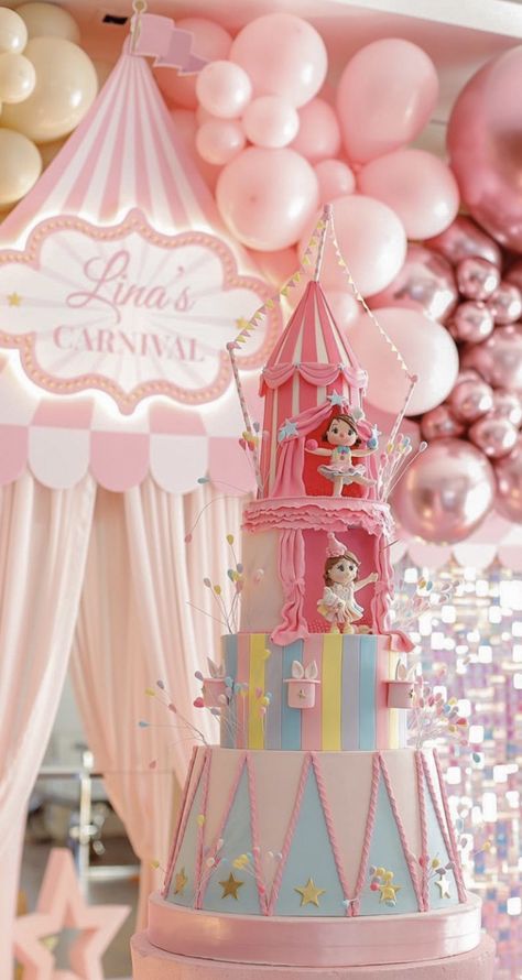 Carnival Birthday Theme, Carnival Baby Showers, Circus 1st Birthdays, Carousel Birthday Parties, Circus Birthday Party Theme, Carnival Birthday Party Theme, Circus Carnival Party, Carnival Themed Party, Birthday Ideas For Her