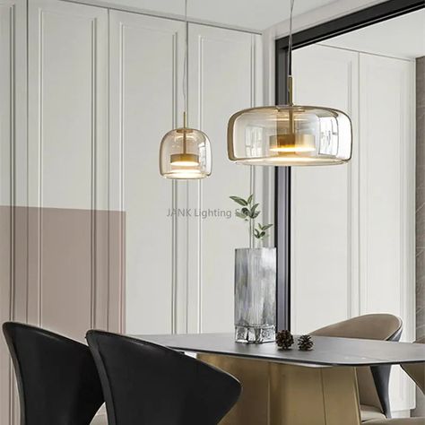 Pendant Lighting Over Round Dining Table, Elegant Pendant Lighting, Light For Living Room, Chandelier Pendant, Kitchen Pendant Lighting, Creative Lighting, Modern Light Fixtures, Glass Ceiling, Energy Efficient Lighting