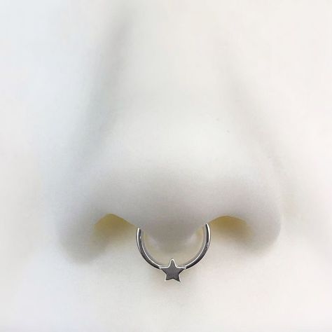 Star Septum, Silver Septum Piercing, Hoop Septum Piercing, Spiderbite Piercings, Hoop Septum, Septum Piercing Jewelry, Septum Hoop, Septum Rings, Septum Piercings