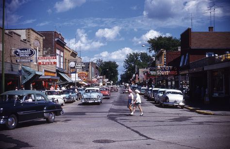 images of oklahoma small towns | Small town USA in the mid 1950's. Main Street Small Town, Kodachrome Photos, 1950s Nostalgia, 1950s Life, 1950s Cars, Life In The 1950s, Usa Street, 1950s Photos, Small Towns Usa