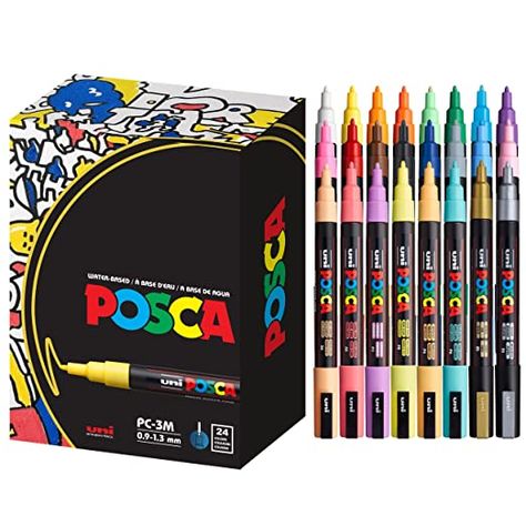 Paint Pen Art, Posca Paint Markers, Posca Markers, Posca Pens, Felt Tip Markers, Paint Marker Pen, Posca Marker, Paint Fabric, Art Pens And Markers