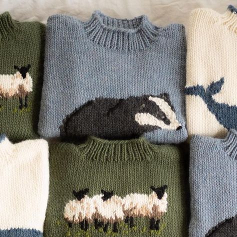 lillian.greenough on May 6, 2024: "Thank you so much for your orders of the embroidered jumpers today!🐋🐑🦡 I am so so grateful and thank you to everyone who managed to place an order and for those who tried! They sold out so quickly despite my website crashing from the traffic😅😭 I am so sorry for any website issues you may have encountered! I’ve never done a limited release like this and definitely learned a lot!🧡 I’ll be shipping orders over the next few days and starting to work on new Embroidered Jumper, Intarsia Knitting, I Am So Sorry, Animal Sweater, Knitted Animals, Childrens Clothing, Placing An Order, So Sorry, Knitting Ideas