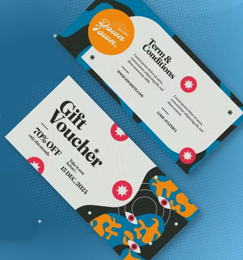 Pyschesins Gift Voucher Template AI, EPS, PSD Voucher Design Coupon, Voucher Design Ideas, Typography Ads, Gift Voucher Template, Gift Voucher Design, Supplements Packaging, Voucher Template, Voucher Design, Coupon Design