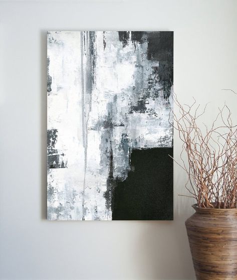 Abstract Painting Black And White, Canvas Black And White, Abstract Painting Black, Painting Black And White, Large Paintings, Pink Abstract Painting, Grand Art Mural, Tropical Wall Art, Room Walls