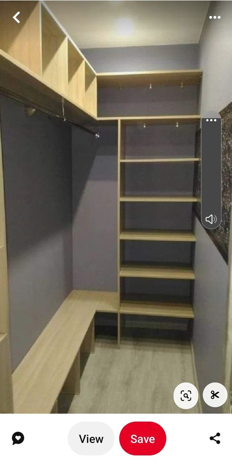 Narrow Closet Design, Organization Wardrobe, Narrow Closet, Aesthetic Wardrobe, Wardrobe Organization, Desain Pantry, Closet Design Layout, Walk In Closet Design, Closet Renovation